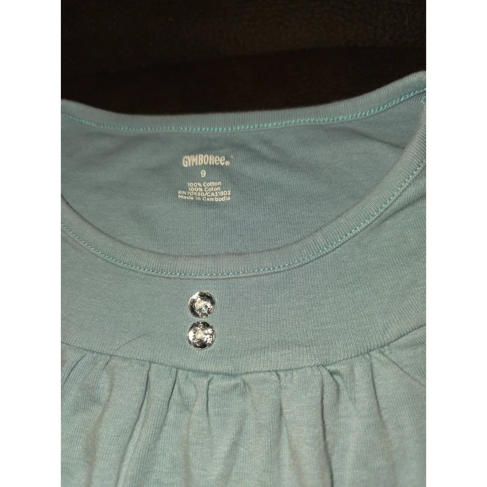 Gymboree smart and sweet blue top size 9 floral skort size 10 back to school